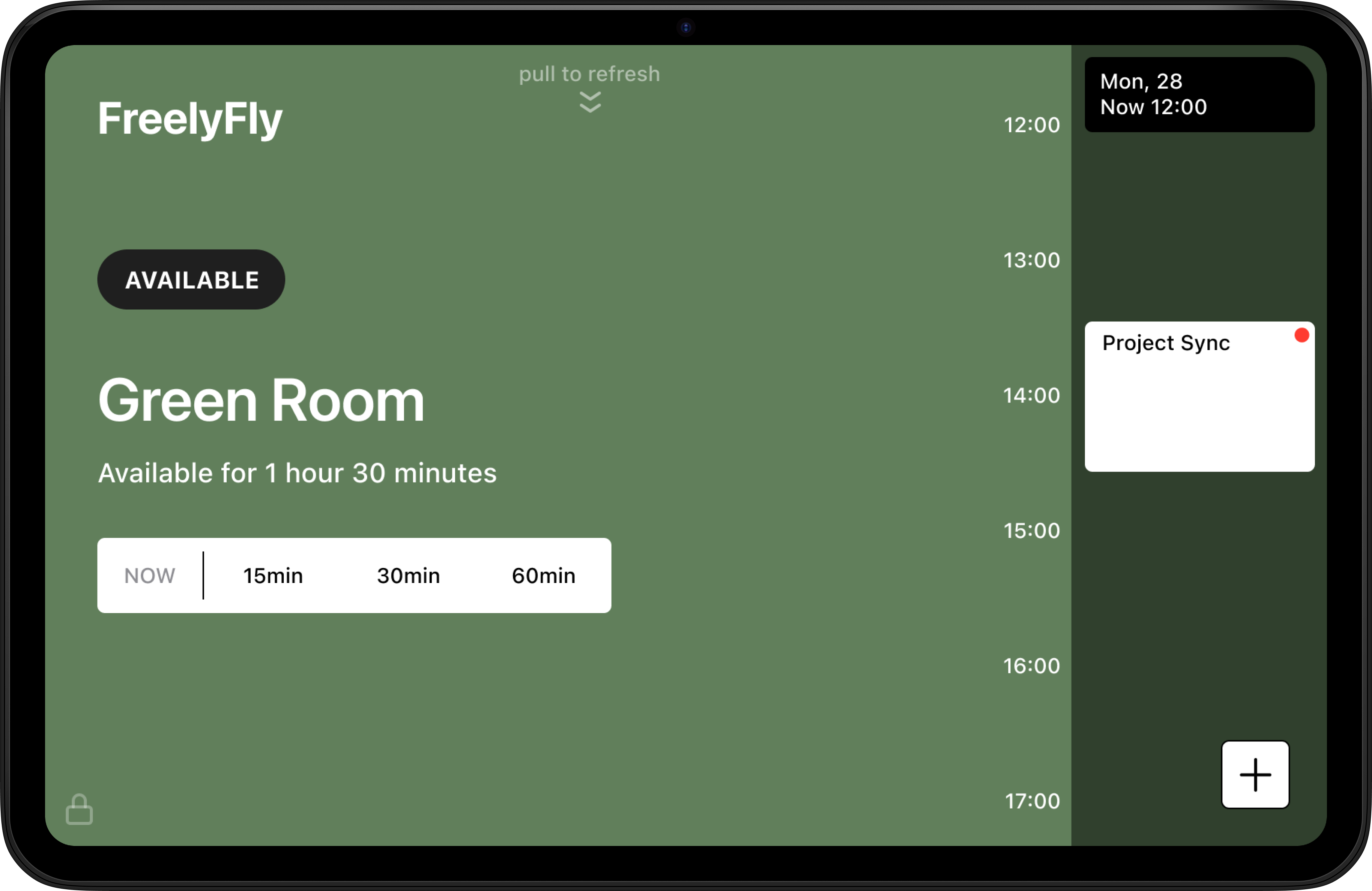 Room Available Screen