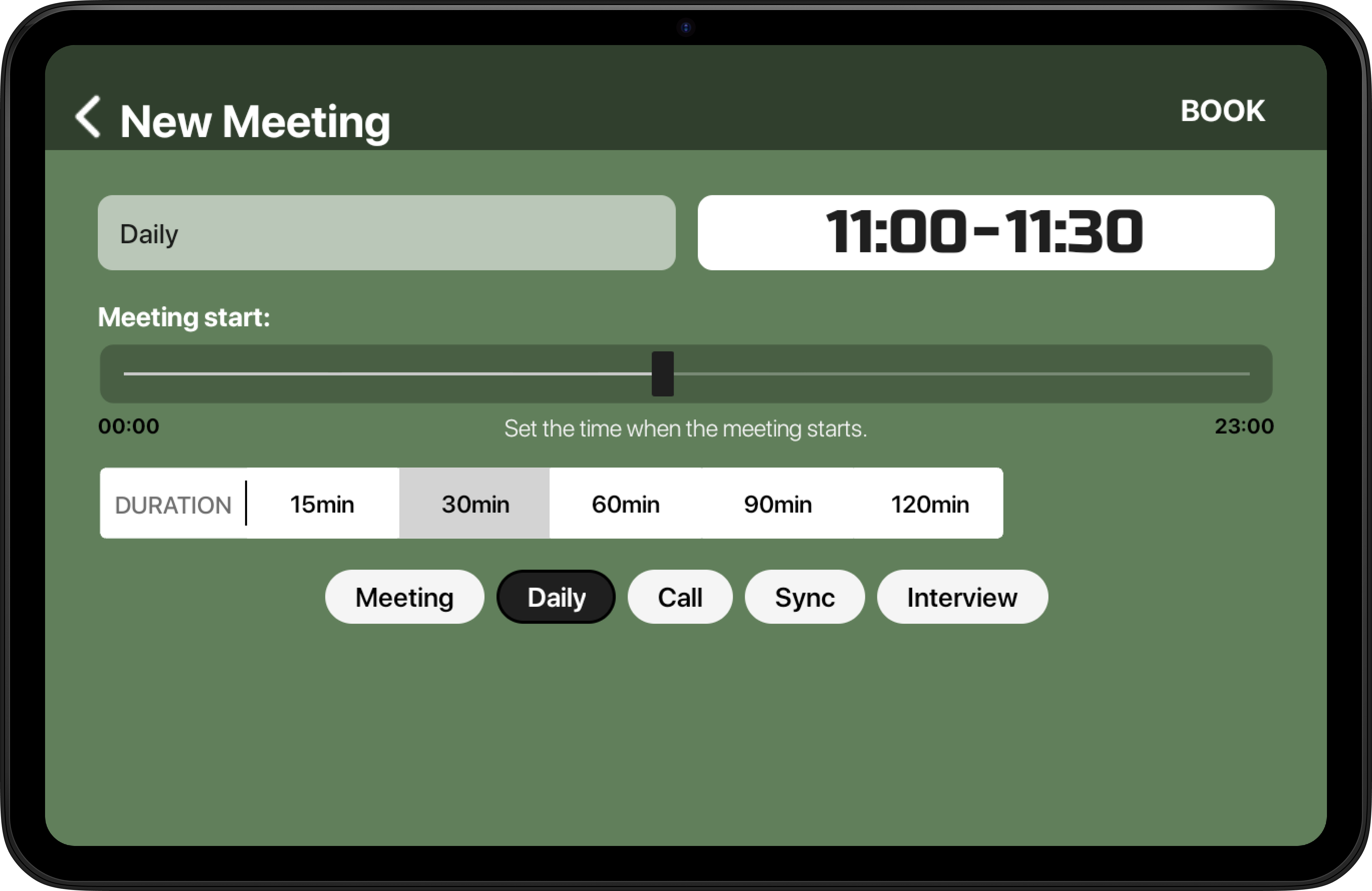 Create Meeting Screen