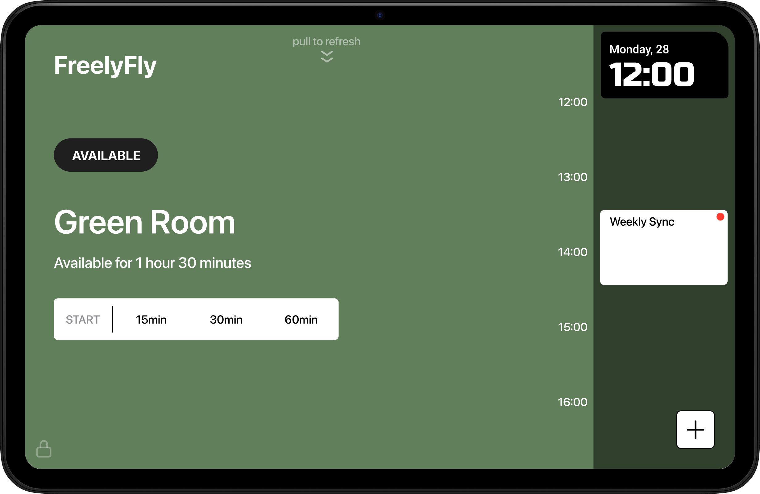 Room Available Screen