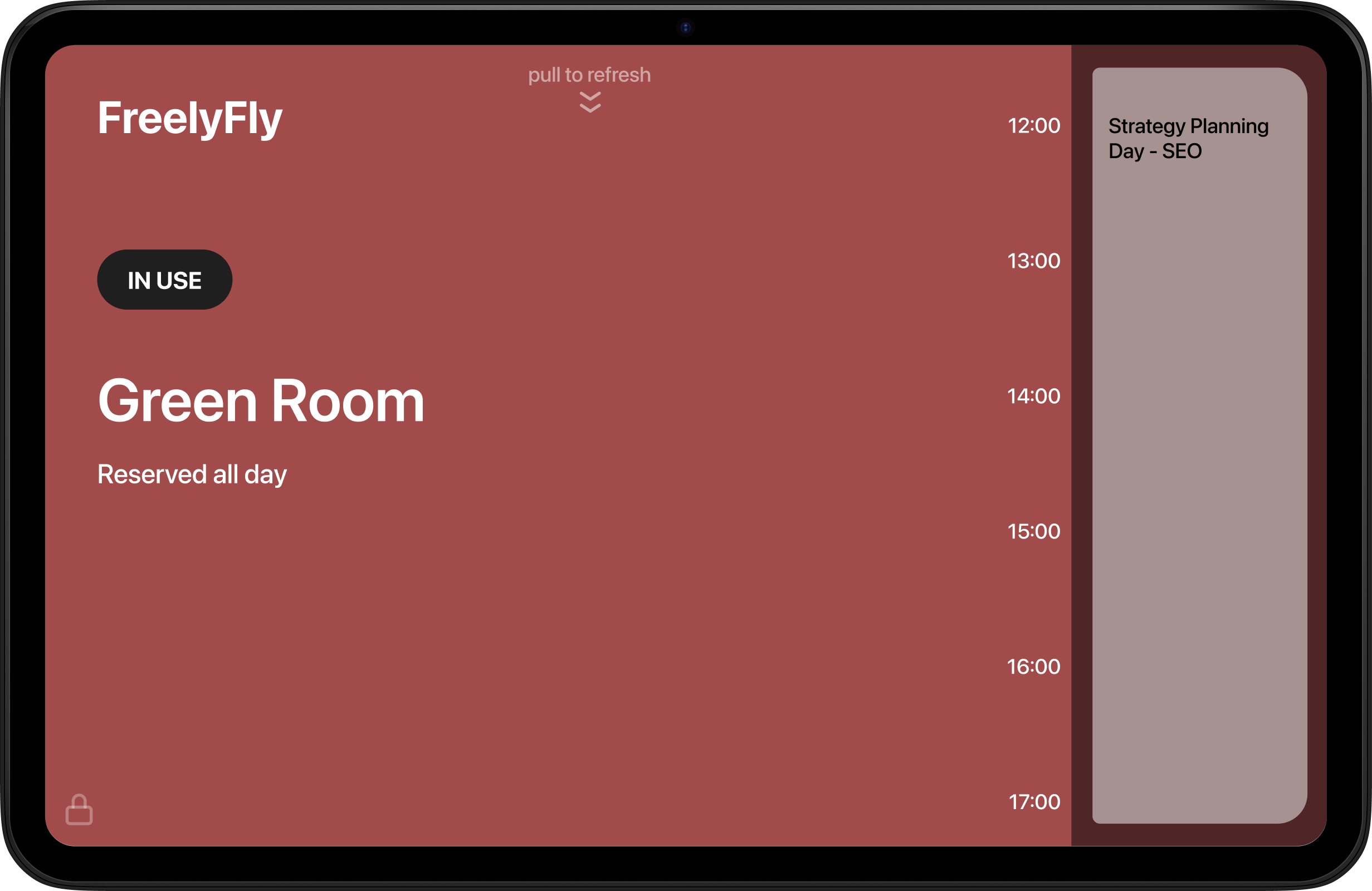 Room Reserved Screen